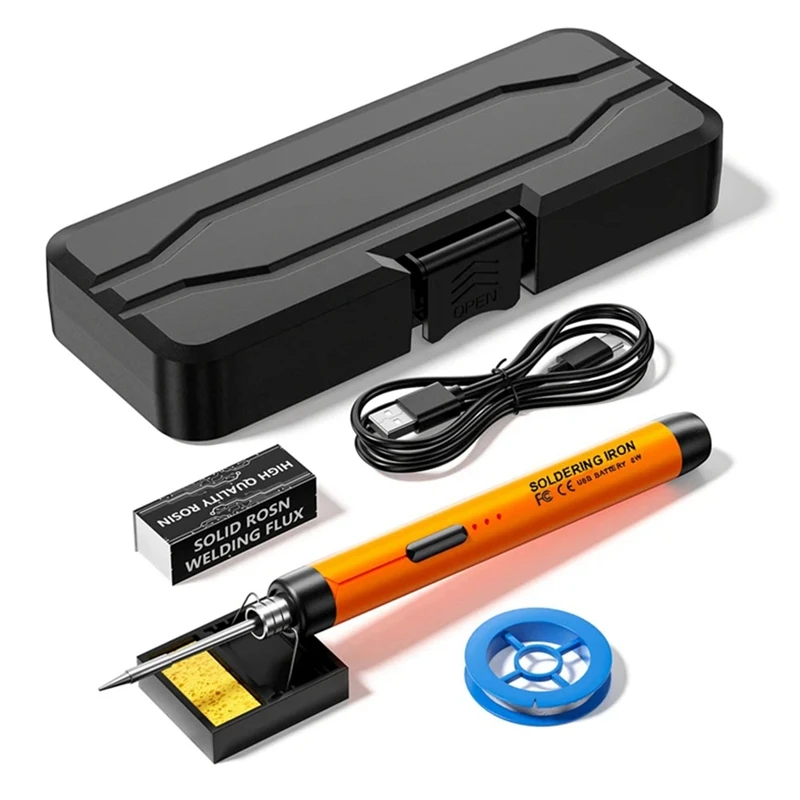 5V Micro-USB Soldering Iron Kit,With Battery Wireless Soldering Iron Portable Electric Welding Machine Solder Pen