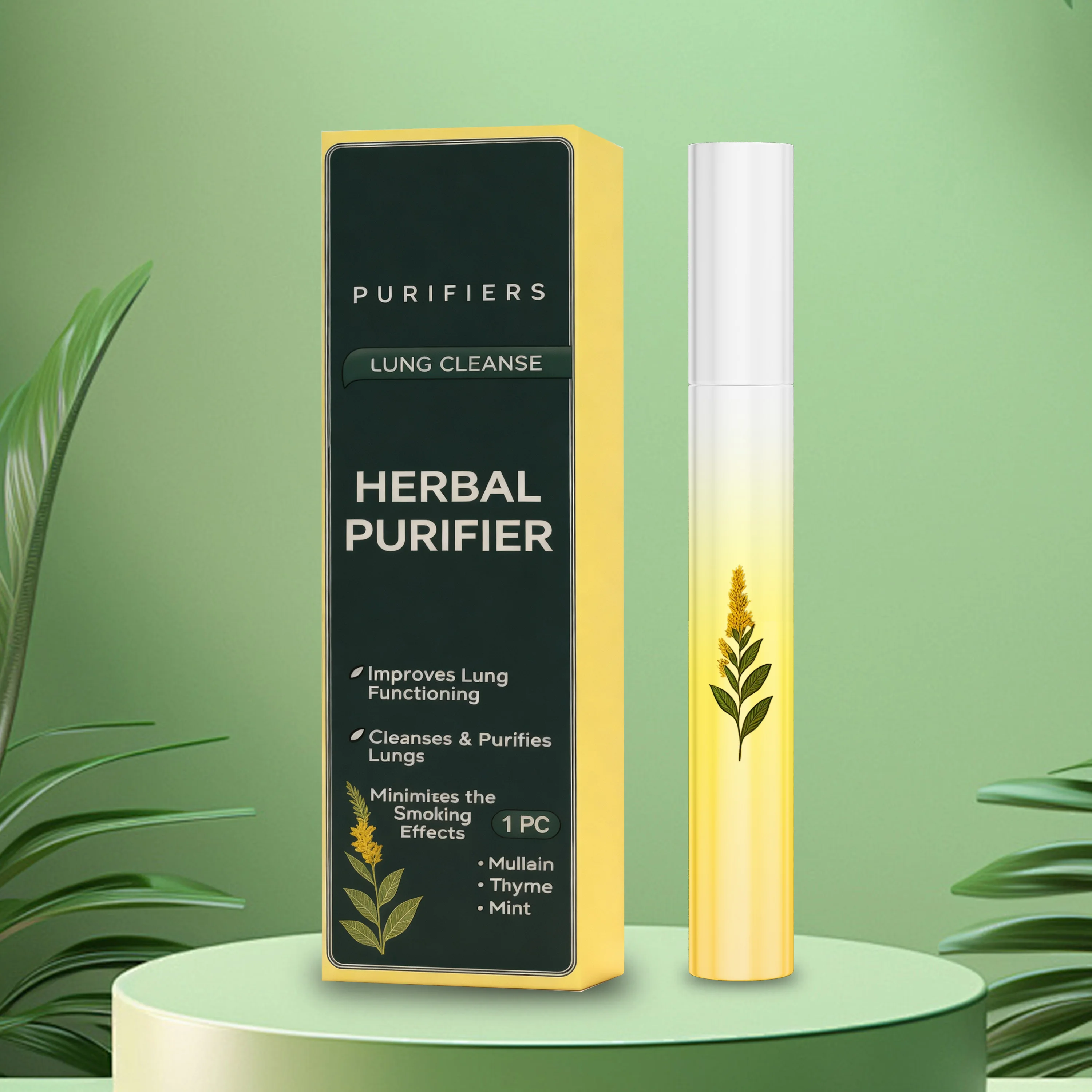 Herbal Breathing Stick Sobering Refreshing Improve Breathing Smoothing Soothing Nasal Discomfort Reduces Smoky Odor Diffuser Pen