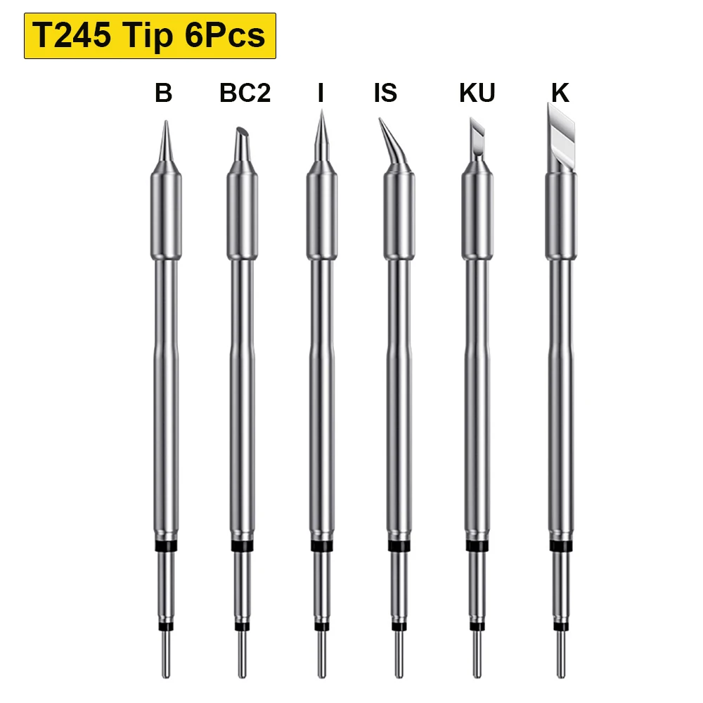 ANSIKI T210 T245 طرف لحام سلسلة فائقة الدقة لـ TS21 T80 T90 HS02 سبيكة لحام استبدال طرف أدوات لحام دقيقة