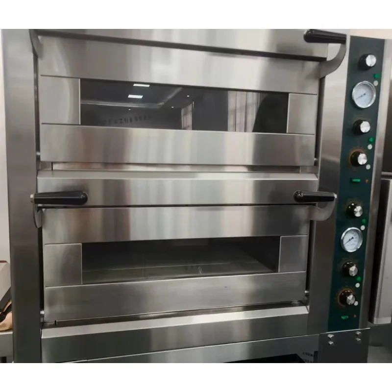 

Stainless Steel Double Deck Electric Oven, 8.4kW 220-240V Baking Equipment