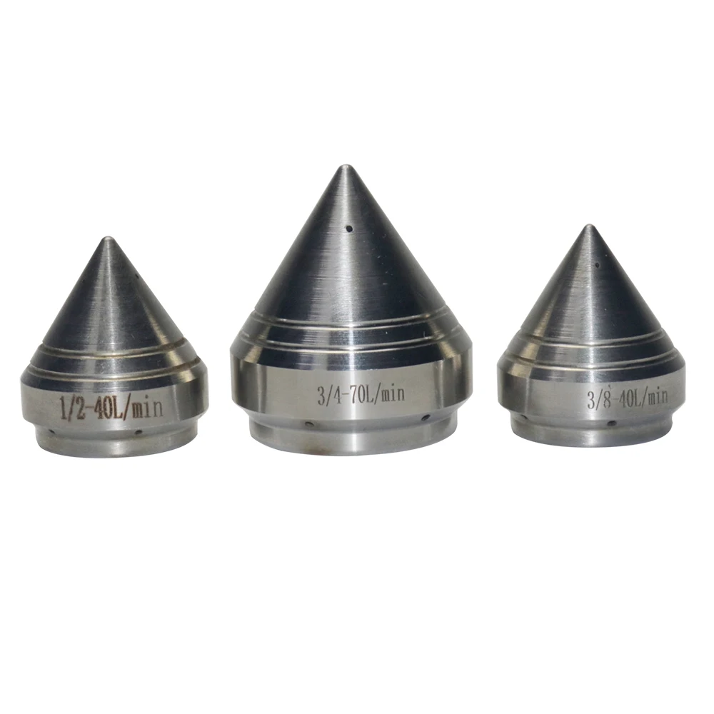 Pipeline dredging nozzle High pressure dredging machine nozzle First 3 last 6 holes 70L/min 40L/min 3/4'' 1/2'' 3/8''