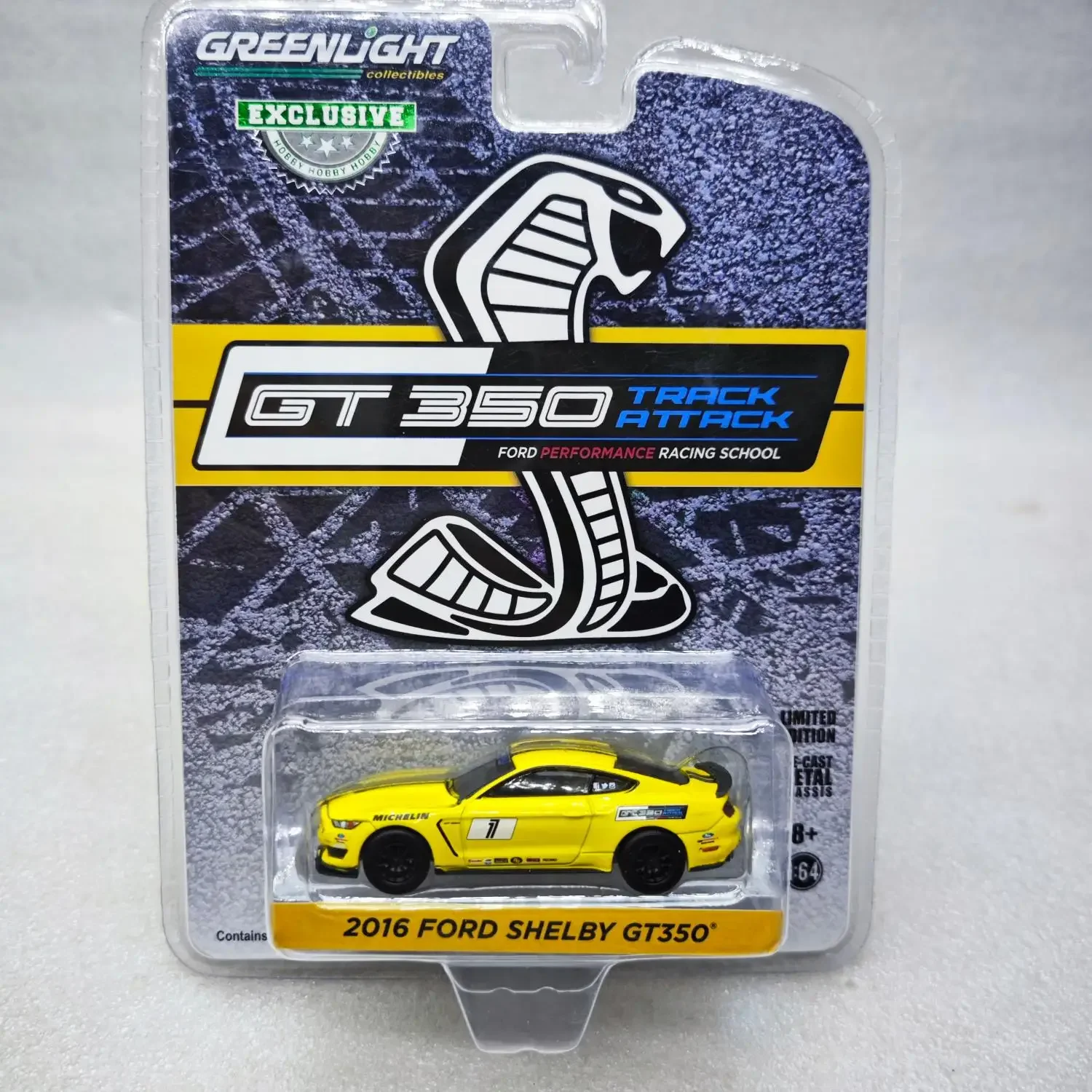 

GreenLight 2016 Ford Mustang Shelby GT350 Модель автомобиля Коллекция игрушек Орнамент