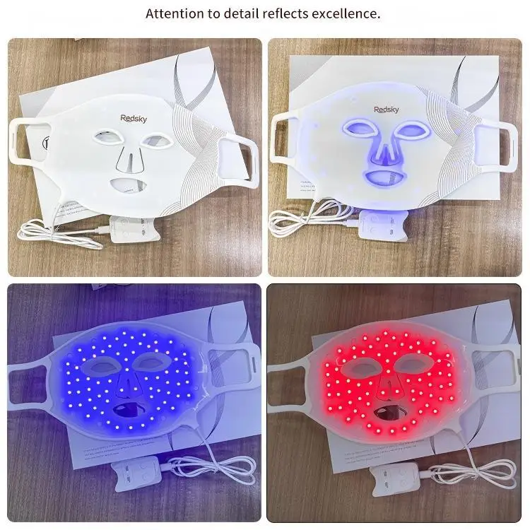 Custom Red Light Mask Home Skin Care Diwali Red Blue Light Led Infrared Physiotherapy Mask