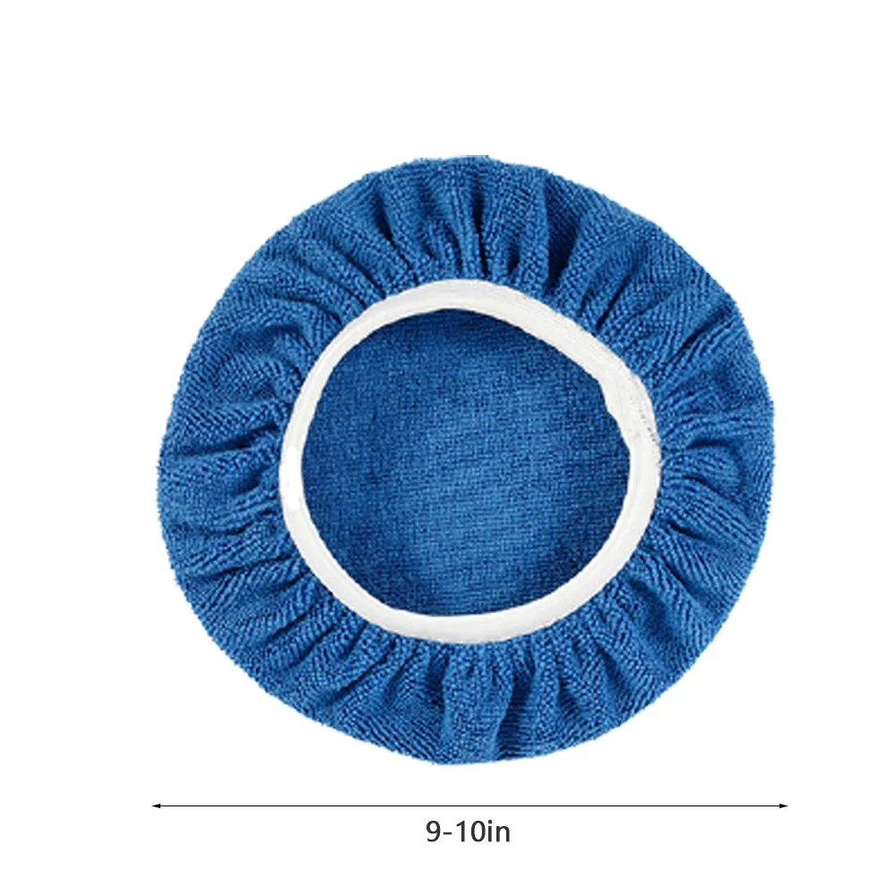 8Pcs Car Microfiber Polisher Pad 10 Inch Wash Buffer Waxing Sleeve Bonnet Polishing Hood for House Auto Cleaning Accessories