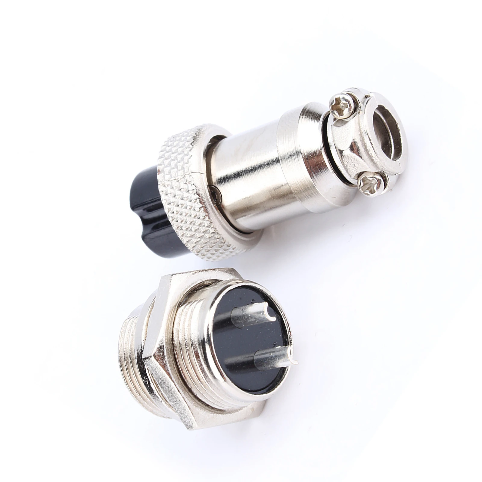 

GX16 Metal Socket Connector Panel Metal Wire Connector 1set GX16 2Pins Screw Type Electrical Aviation Plug Socket Connector New