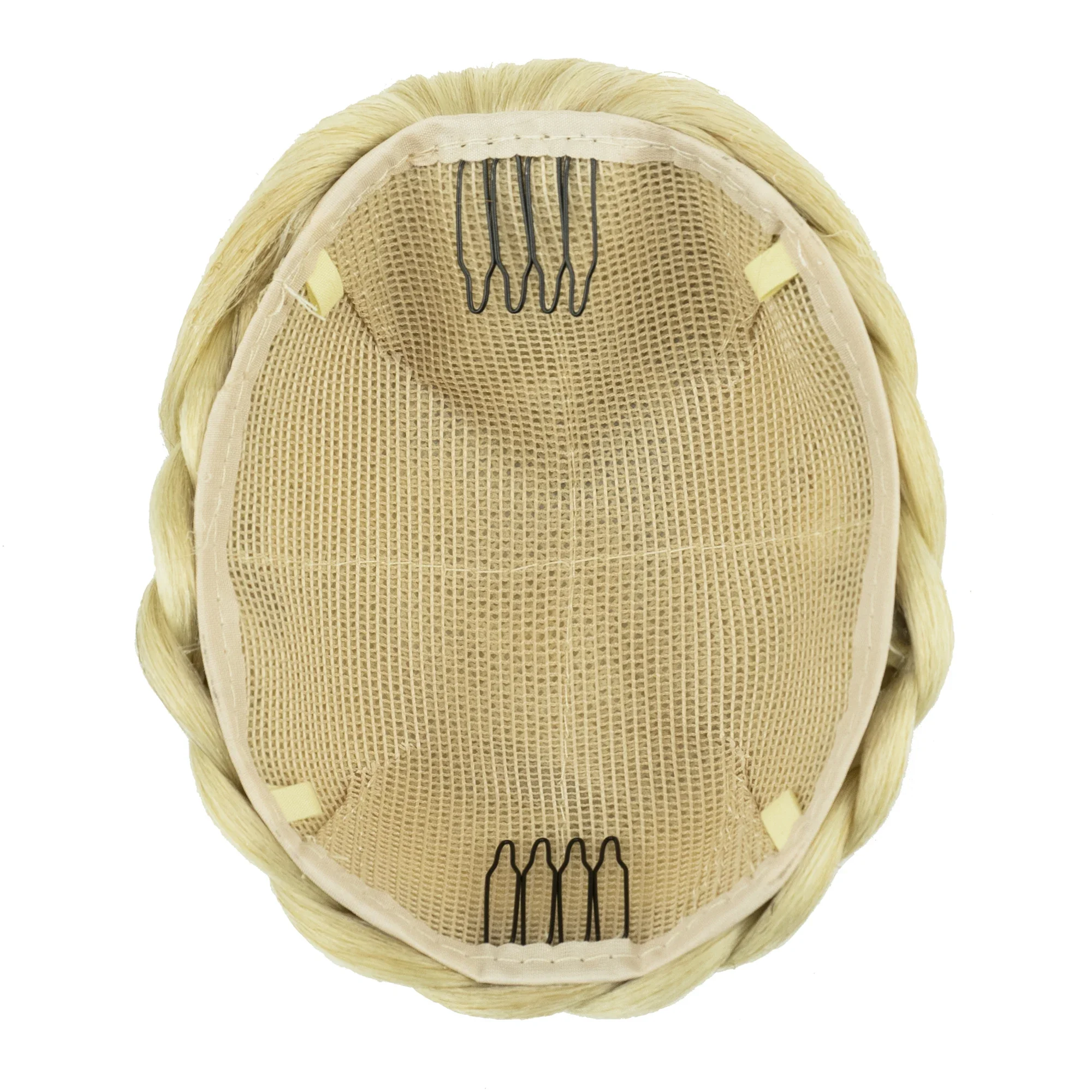 Synthetic Hairpieces Braided Chignon Black Blonde Clip In Fake Hair Bun Cover Donut Hair Pieces for Women