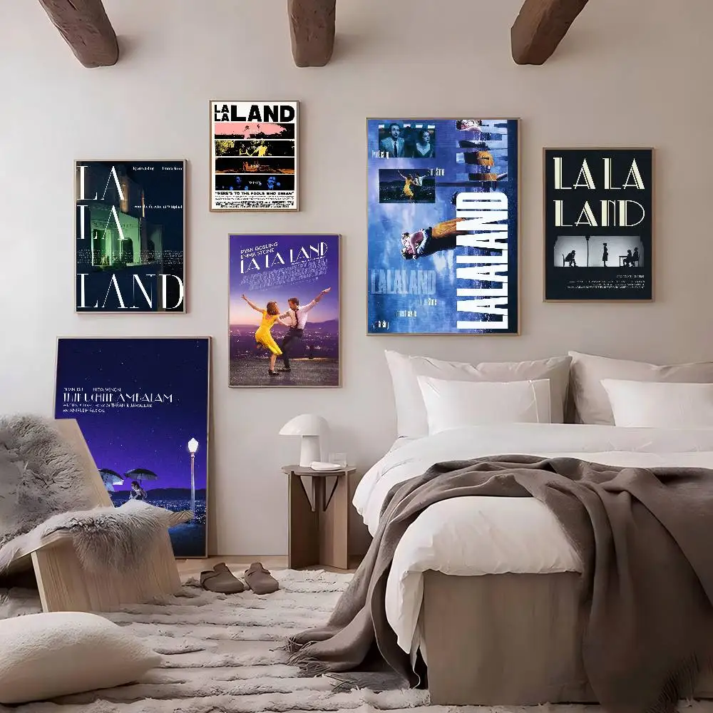 La La Land Movie DIY Sticky Poster Vintage Room Bar Cafe Decor Home Decor