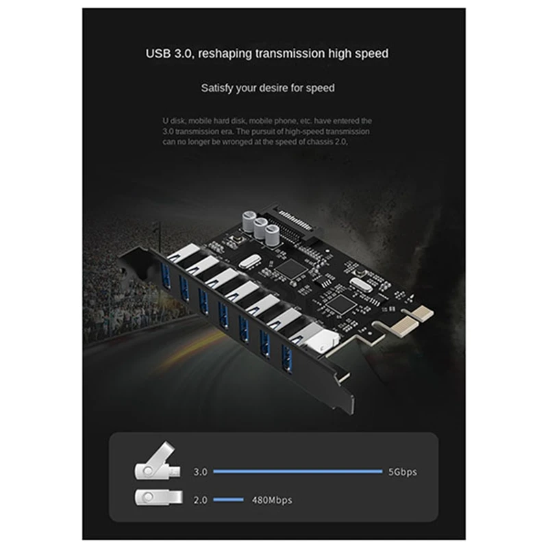Настольная компьютерная плата памяти USB 3,0, PCI-E, 1 Drag 7, компьютерная арматура