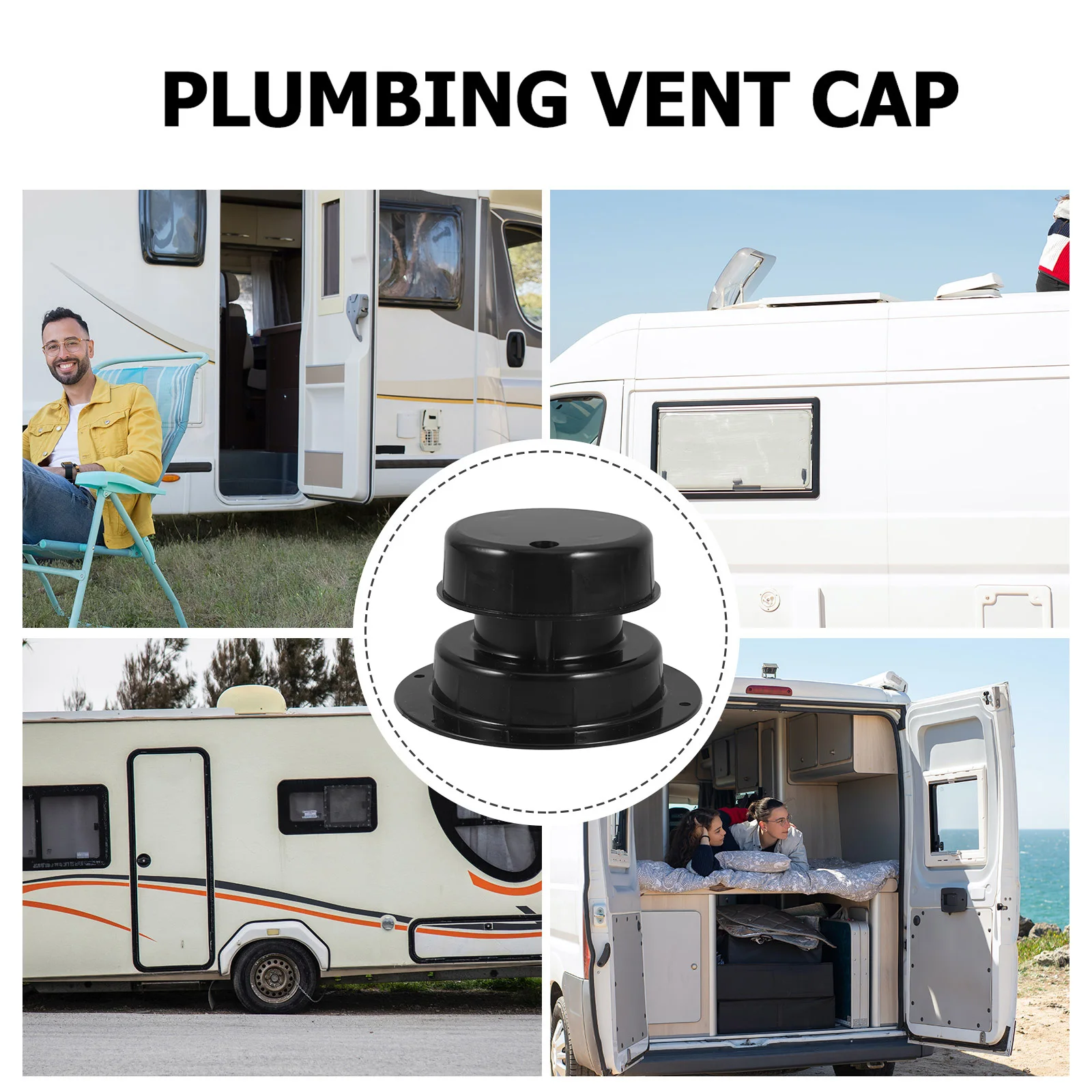 

RV Roof Vent Cover Durable Plastic Cap for Trailer Yacht Efficient Airflow Moisture Free Installation Plumbing Parts