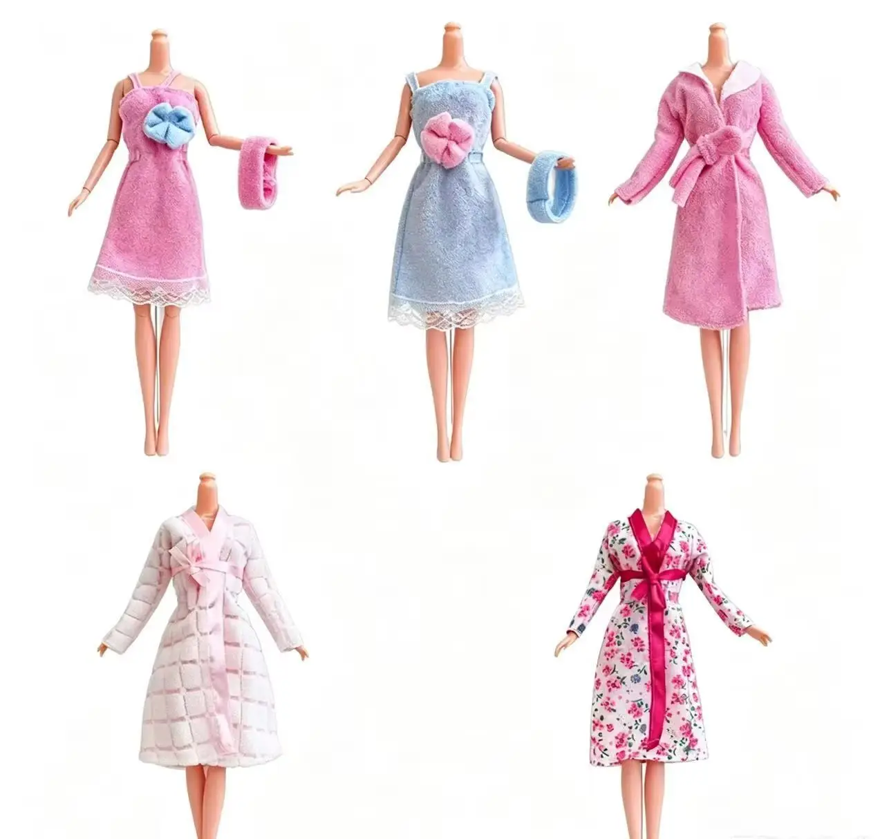 5 pcs 11.5 Inch Dolls Accessories 1/6  Doll Clothes Pajamas Lingerie Nightwear For 11.5inch Doll Underwear Clothes 30 CM Doll