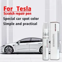Suitable for Tesla Model 3 Y X S Automotive Paint Repair Pen Pearl White Clearcoat Pen Paint Repair Set