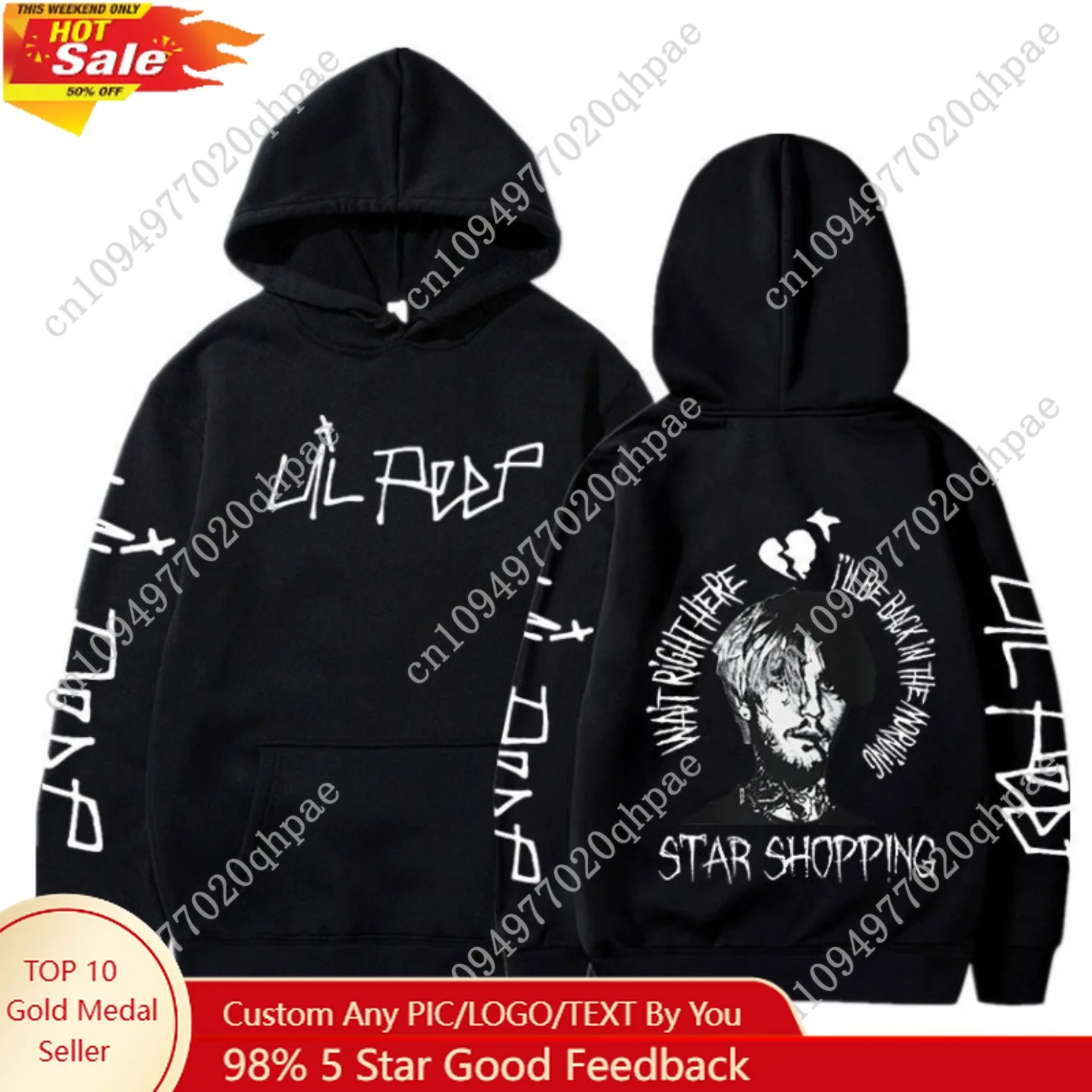 

Rapper Lil Peep Cry Baby Hoodies Men Clothing Fashion Vintag Hoodies Fashion Letter Printed Graphic Sweatshirts Casual Harajuku