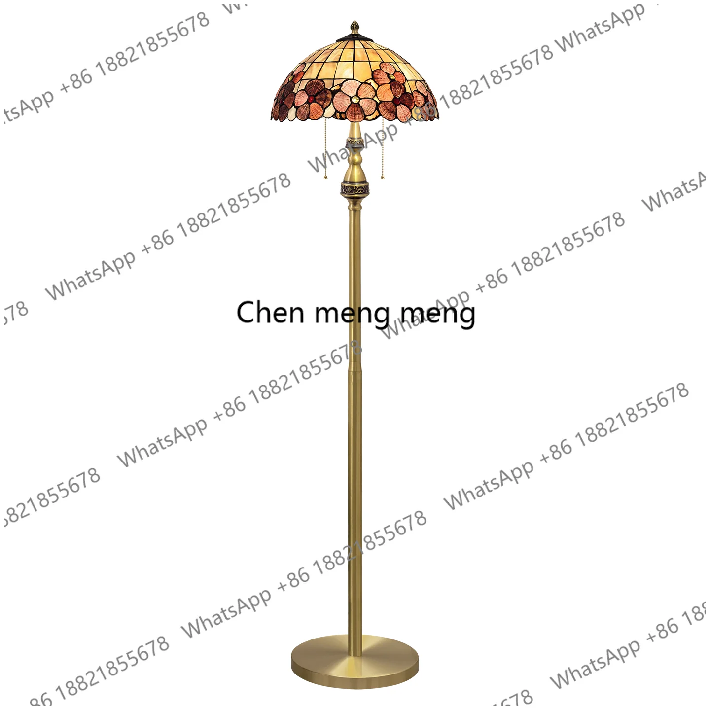 

American floor-to-ceiling living room sofa vertical table lamp European retro romantic bedroom ambient light