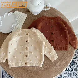 Kleinkind Baby Mädchen Gestrickte Mantel Einfarbig Neugeborenen Baby Mädchen Mit Langen Ärmeln Strickjacke Herbst Stricken Baby Mädchen Mode Mantel