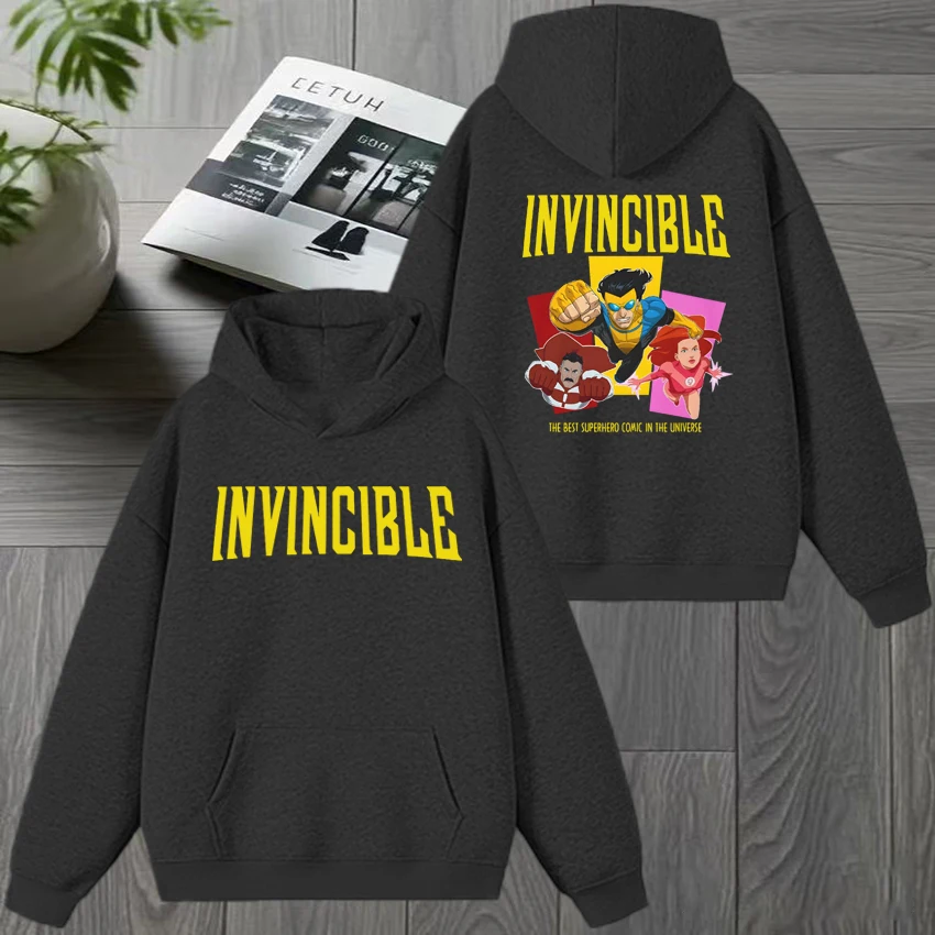 Hot Sale Invincible harajuku mode Grafische Winter Hoodies Mannen vrouwen comics populaire Fleece Sweatshirt Unisex Casual truien