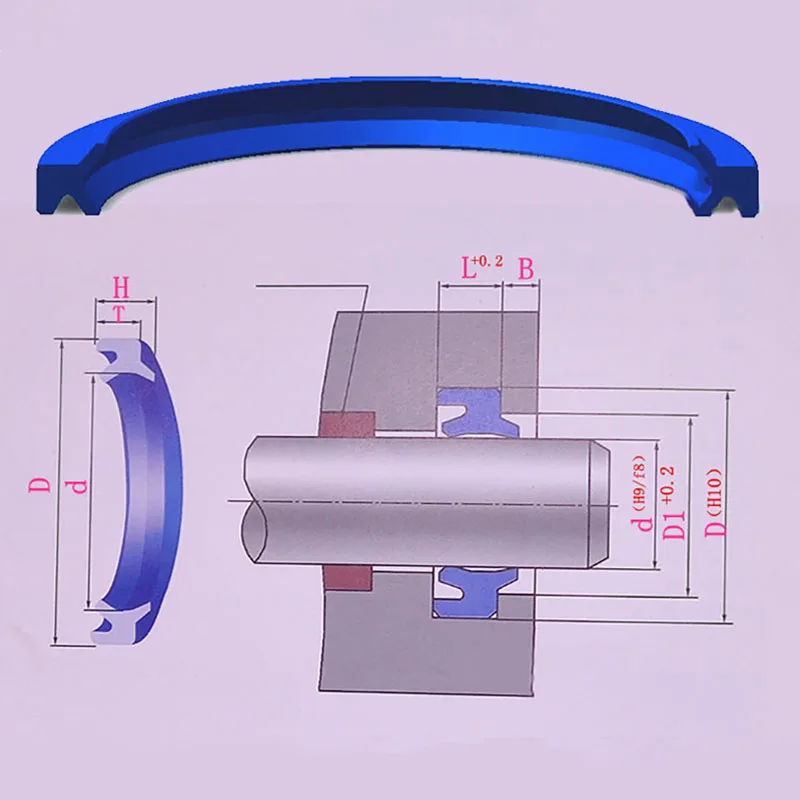 Polyurethane Hydraulic Cylinder Oil Sealing Ring Dust Seal O-ring DHS DH Type Shaft Dustproof Sealing Ring Gasket