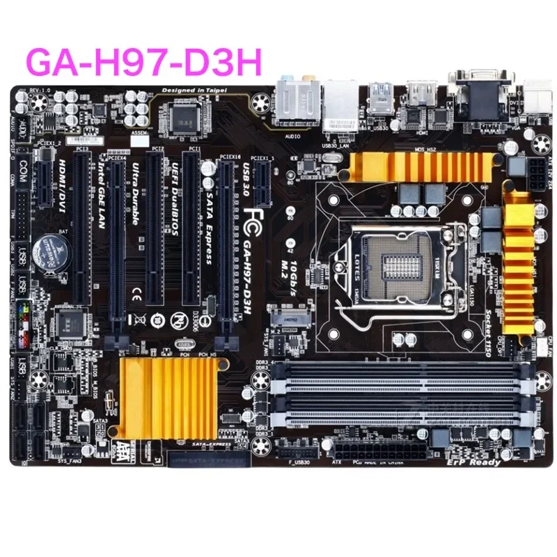 

Подходит для материнской платы Gigabyte GA-H97-D3H, 32 ГБ LGA 1150 DDR3 ATX H97, материнская плата, 100% протестирована, ОК, полностью работает