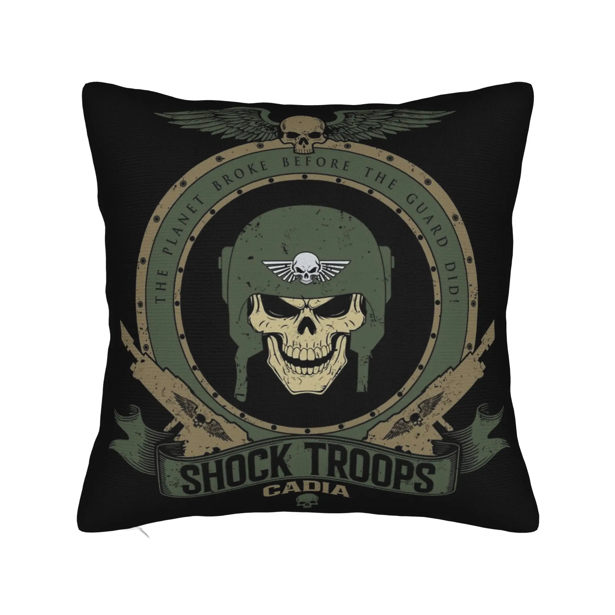 Cadia Crest Death Korps Pillowcase Printed Fabric Cushion Cover Decorations  Pillow Case Cover Home Square 18