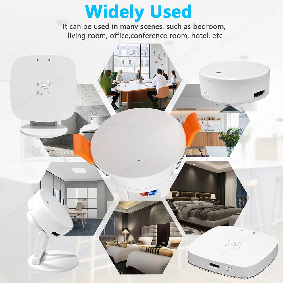 Zigbee human presence mmwave wifi human presence sensor tuya human presence sensor smart home automation detection detector