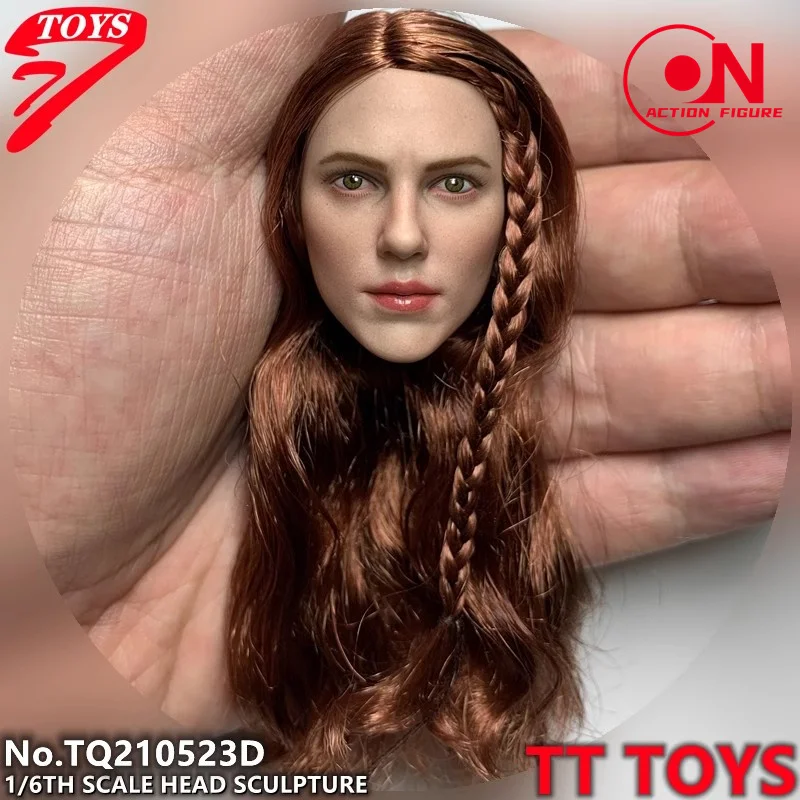 TQ210523 1/6 스케일 스칼렛 요한슨 헤드 스컬프트 여성 군인 헤드 조각 모델 12인치 액션 피규어 바디 인형에 적합