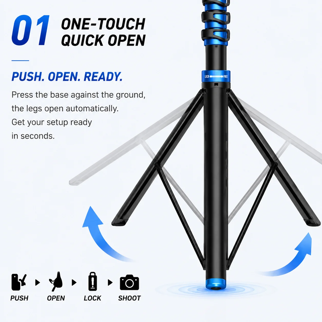 SOKANI 225 Light Stand Photography Stand Tripod Extendable Aluminum Tripod for Video Lights/Cameras/Softbox/VCR/Camcorder/Live S
