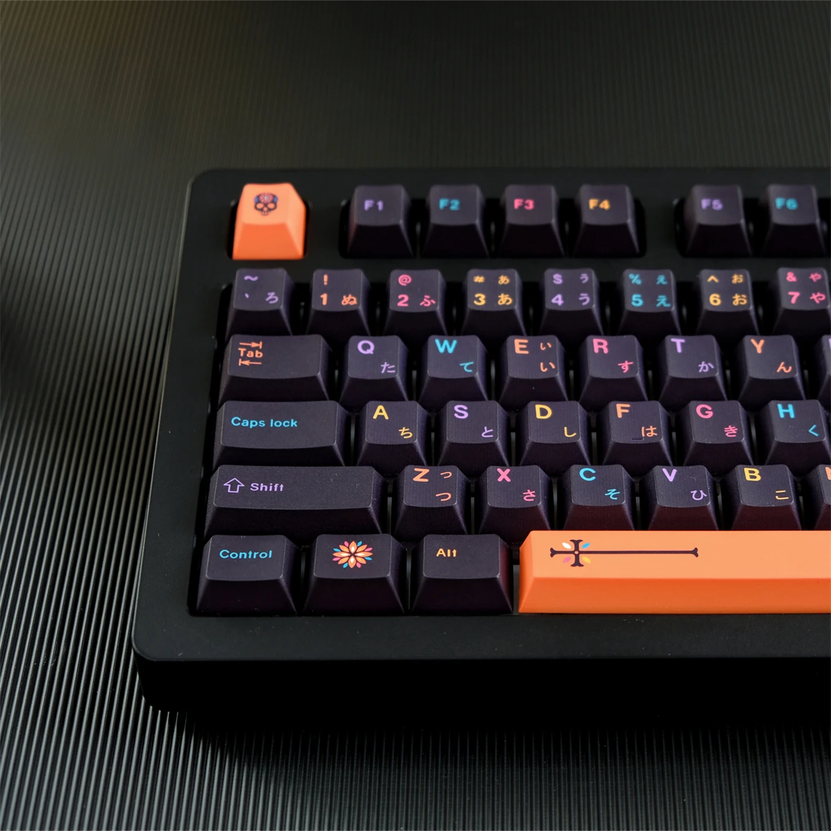 Gmk mictlan keycaps 129 teclas pbt 5-lado corante-sublimação cherry perfil japonês keycaps para teclado mecânico mx switch