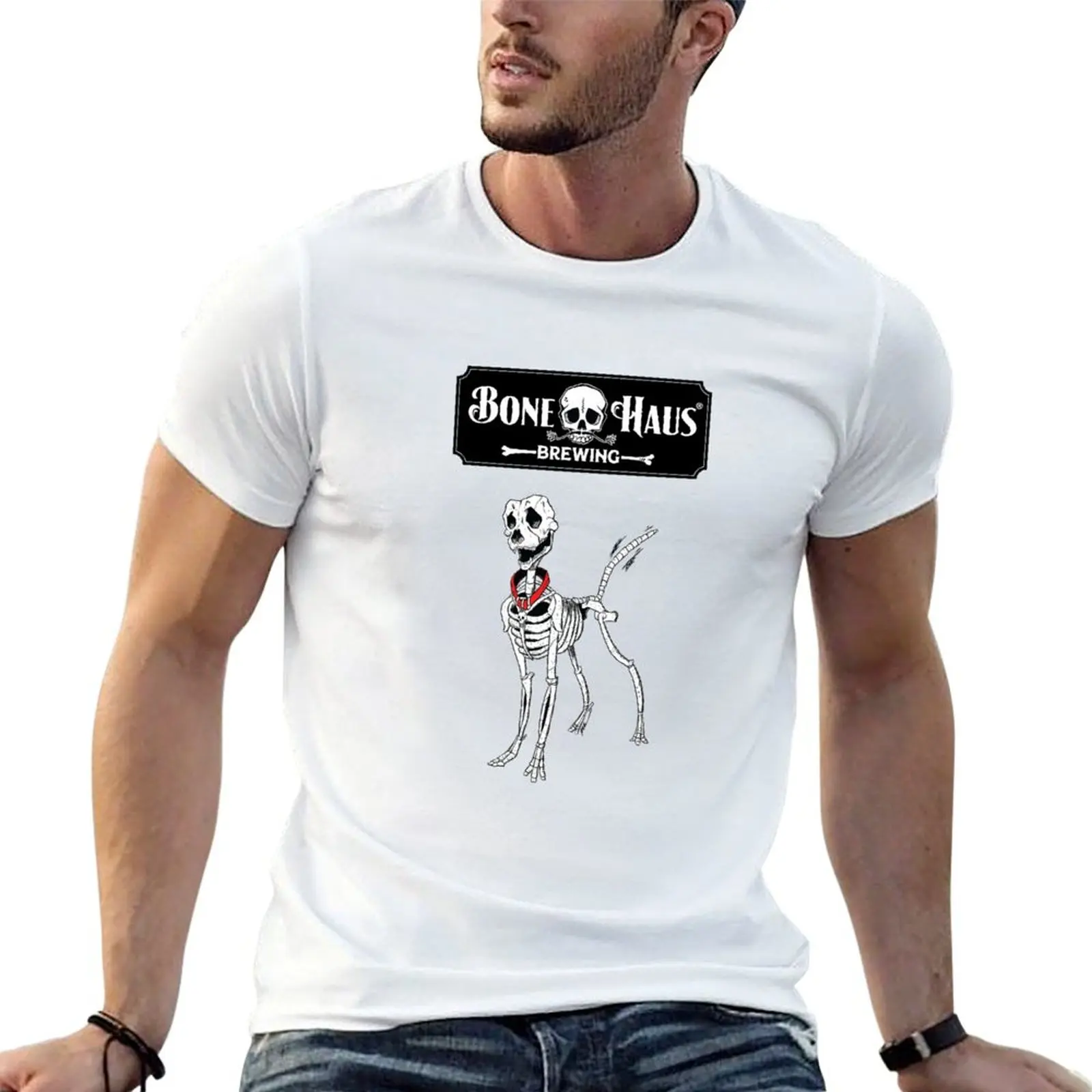 Bone Haus Brewing: Camiseta Zeiger the Dog, camisetas con estampados, camisetas para hombre, camiseta gráfica