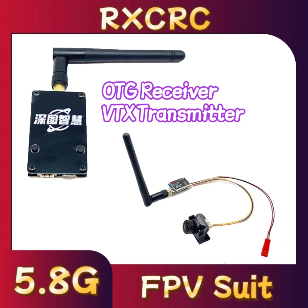 RXCRC FPV Suit TS5823 600mW VTX Transmitter B19 Pro 1500TVL 2.1mm Camera and OTG Receiver For RC Multicopter FPV Drone Part.