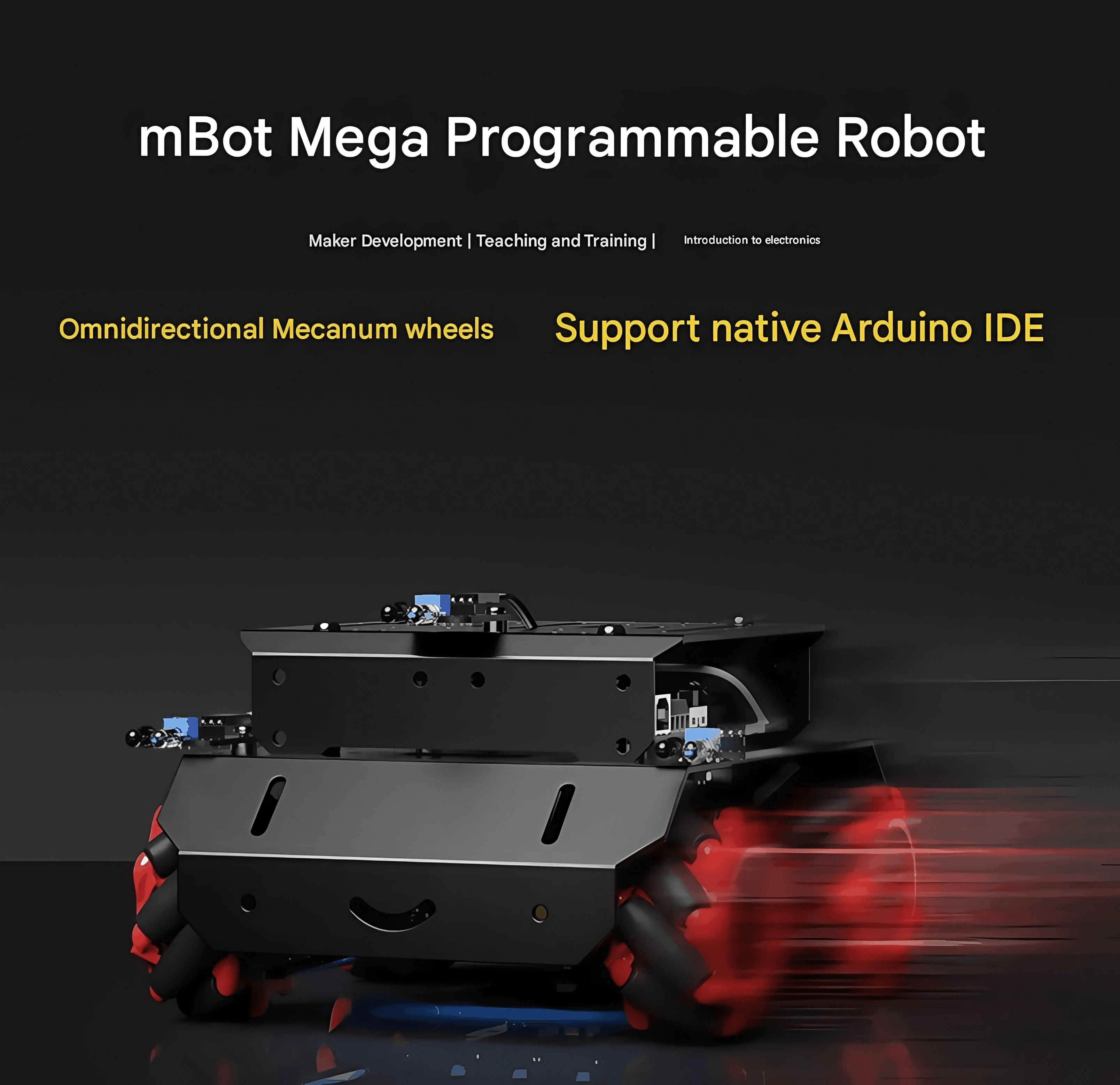 

Makeblock mBot Мега программируемый робот, всенаправленное колесо, робот, черная технология (1, колесо умного автомобиля