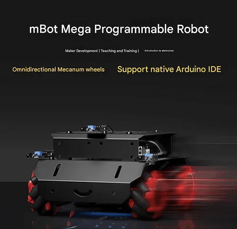 Makeblock mBot Mega programmable robot omnidirectional wheel robot black technology mecanum wheel smart car