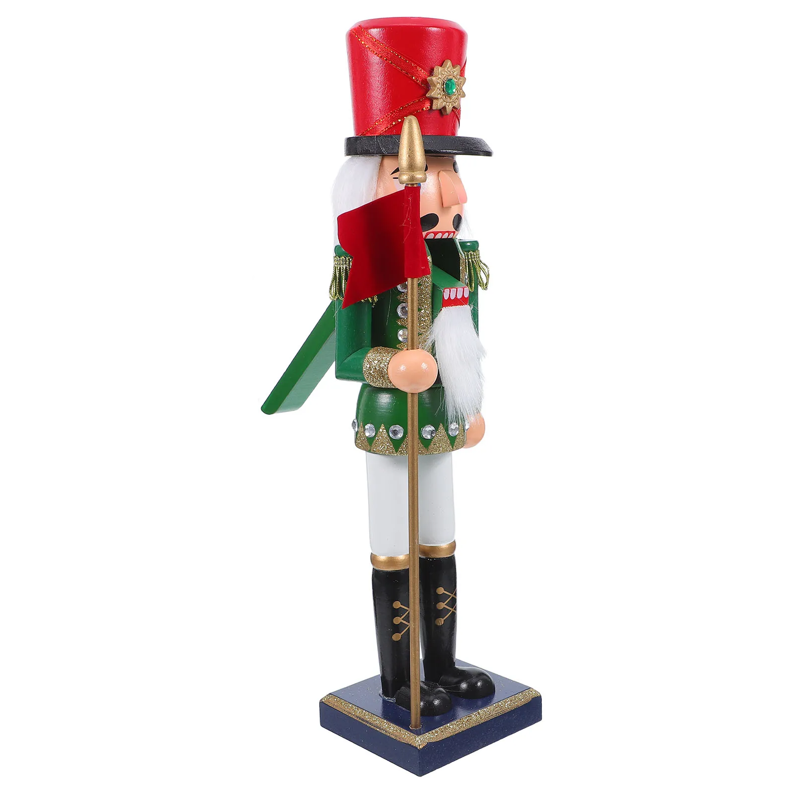 

Christmas Nutcracker Soldier Ornaments Hand Painted Wood Decor Holiday Figure Small Traditional Puppet Statue Christmas