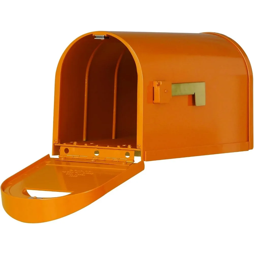 صندوق بريد Special Lite Modern Dylan Curbside - صندوق بريد من الألومنيوم البرتقالي لتركيب البريد - SCD-1008-ORG