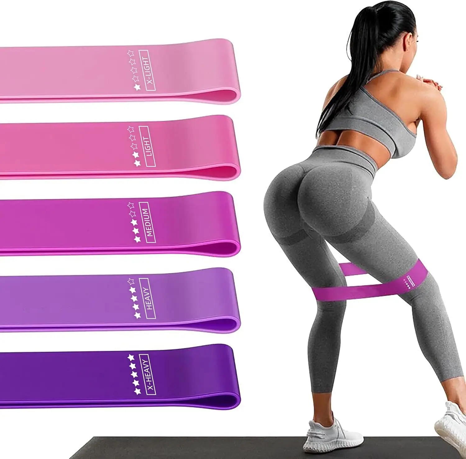 Resistance Loop Exercise Bands, Resistance Bands Exercise Bands for Home Fitness, Stretching, Strength Training, Physical Therap