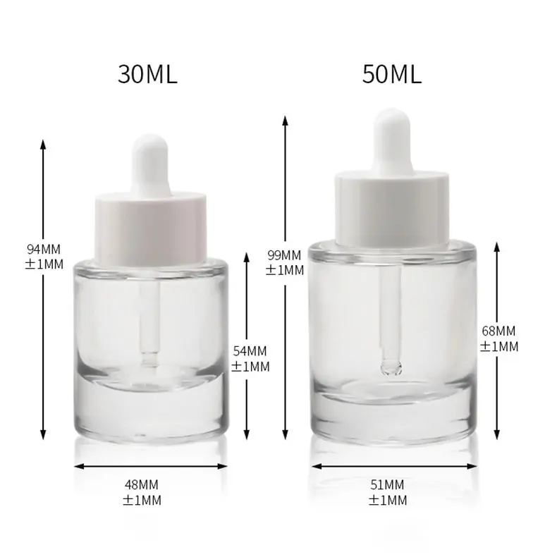 20/30ml/50ml Tropf flasche Klarglas dicker Boden Aroma therapie flüssige Essenz Massage öle Serum pipette Nachfüllung Hautpflege – Detail 7