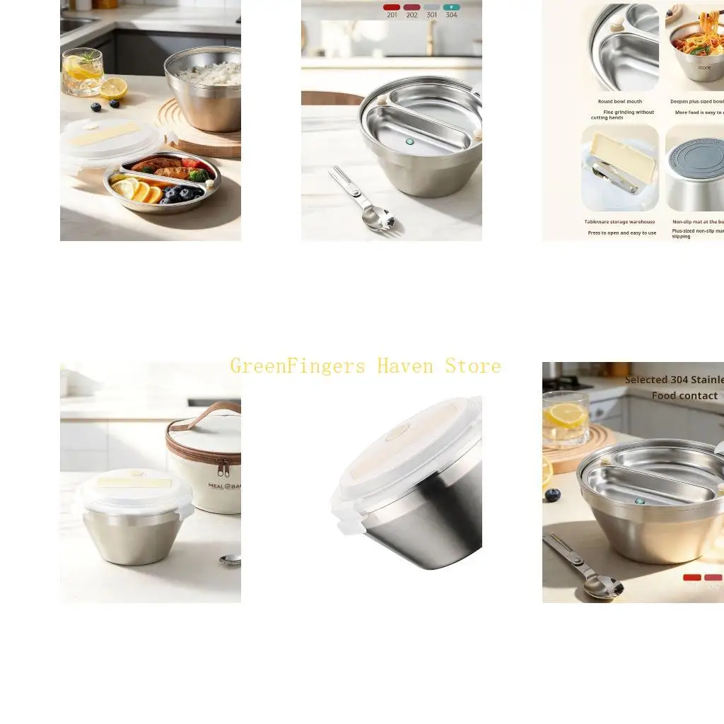 

F68D Practical Stainless Steel Thermal Lunch Container For Offices Or School