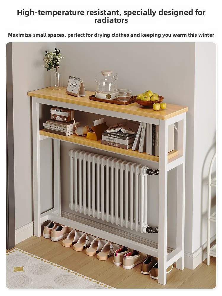 Bathroom Wall Mounted Ultra-Thin Storage Rack Free-Standing Floor Space above Radiator Multi-Layer Shelf behind Door Shelf