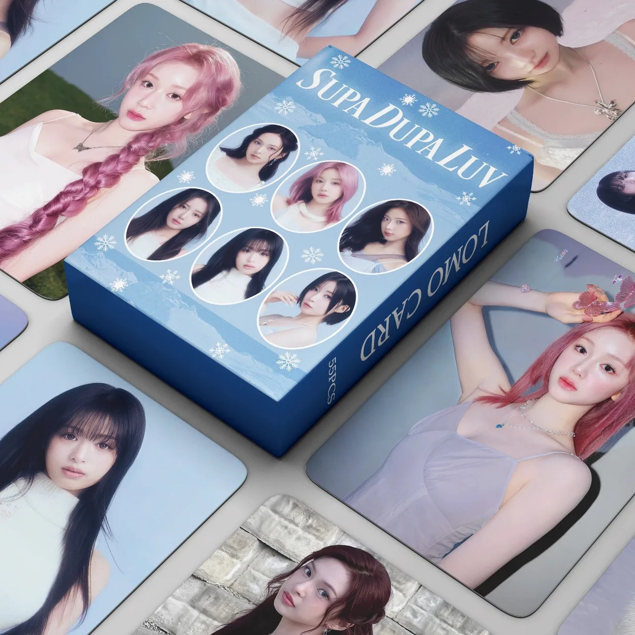 

55Pcs New Albums LOMO cards SUPA DUPA cards AHYEON Surrounding Ins 3-inch photo card decoration card double-sided Fans card Gift