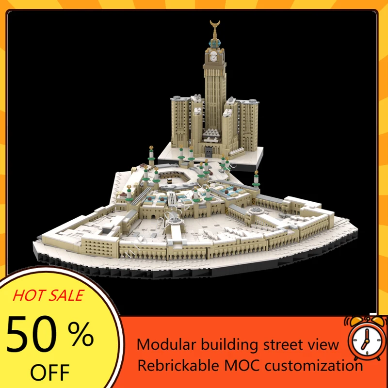 

6514 шт., умные часы Royal Tower, модульные MOC, креативная модель с видом на улицу, головоломка на заказ, образовательные игрушки «сделай сам», подарки