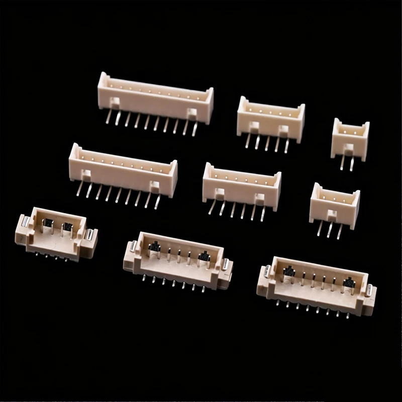 10pcs Micro JST SMD Vertical Straight Pin Header Connectors Set 1.25mm Pitch 2P-10P Electronic Components for DIY Projects