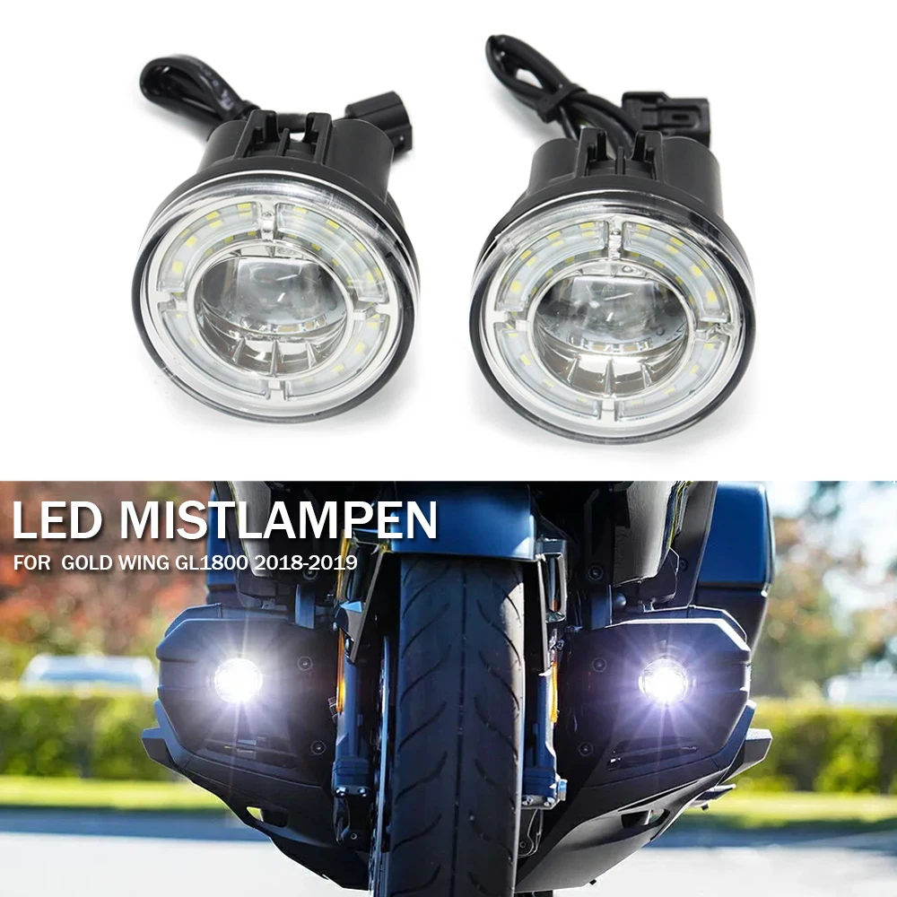 

Комплект для Honda Gold wing GL1800 2018 2019 2020 2021, Gold Wing GL 1800, новая пара светодиодных противотуманных фар для мотоцикла, противотуманные фары с креплением