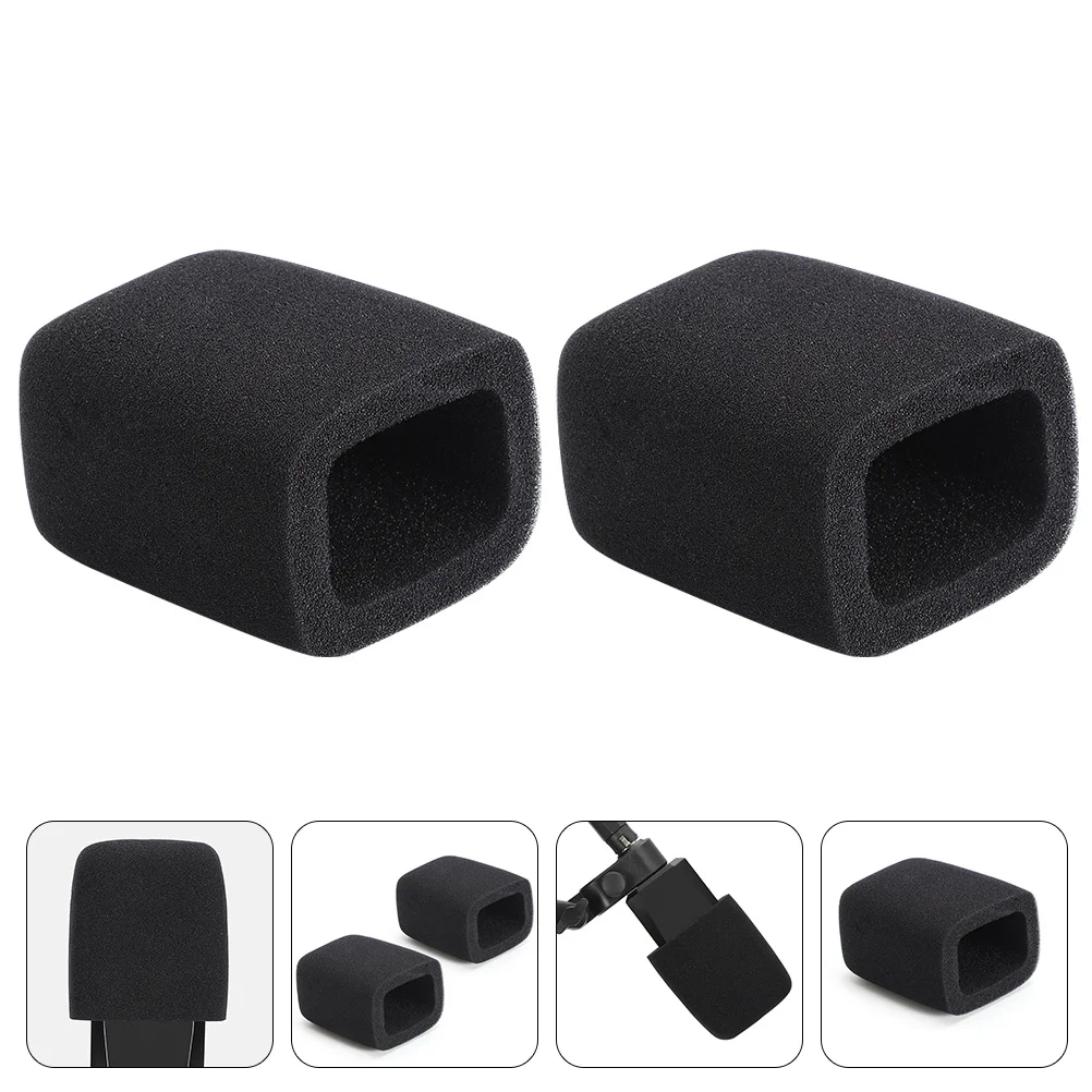 

2 Pcs Microphone Sponge Cover Thickened Covers Accessories Dust Protectors KTV Supplies