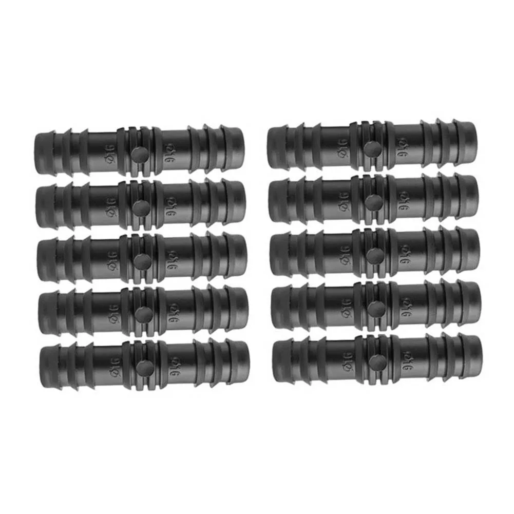 10 Straight Barbed Connectors for Connecting Drip Irrigation Microtubes to 1/2 Inch Porous Pipe or Garden Hose Segments