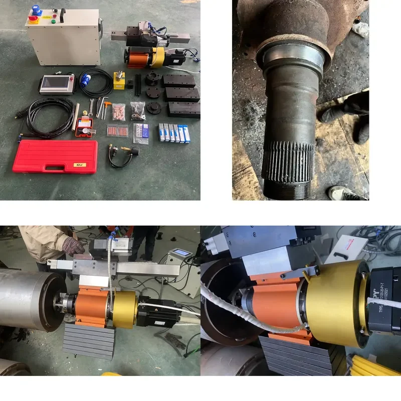 Portable Journal Lathe Automatic Lathe Boring Machine 230mm Process Diameter/External Threading Machine