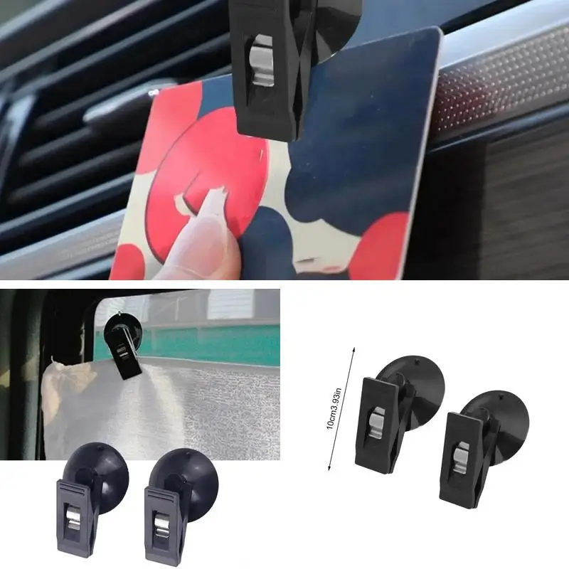 2/4/8Pcs Suction Cup Car Window Clip, Multifunctional Plastic Interior Hook, Card Umbrella Curtain Holder, Universal Car Interio