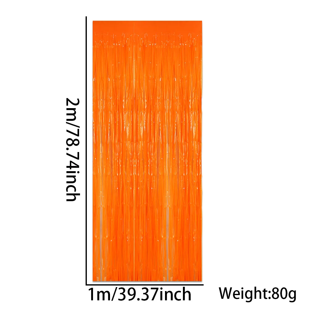 1 x 2M Fluoreszierende Makronen-Regenfalle-Folienvorhänge mit Quasten für Karneval, Party, Bar, Geburtstag, Hochzeit, Dekoration, Hintergrund-Requisiten – Detail 15