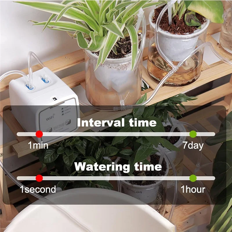 

ABDJ-Intelligent Drip Irrigation System Double Pump WIFI Hydroponic Equipment Timed Automatic Watering Device For Potted Plants