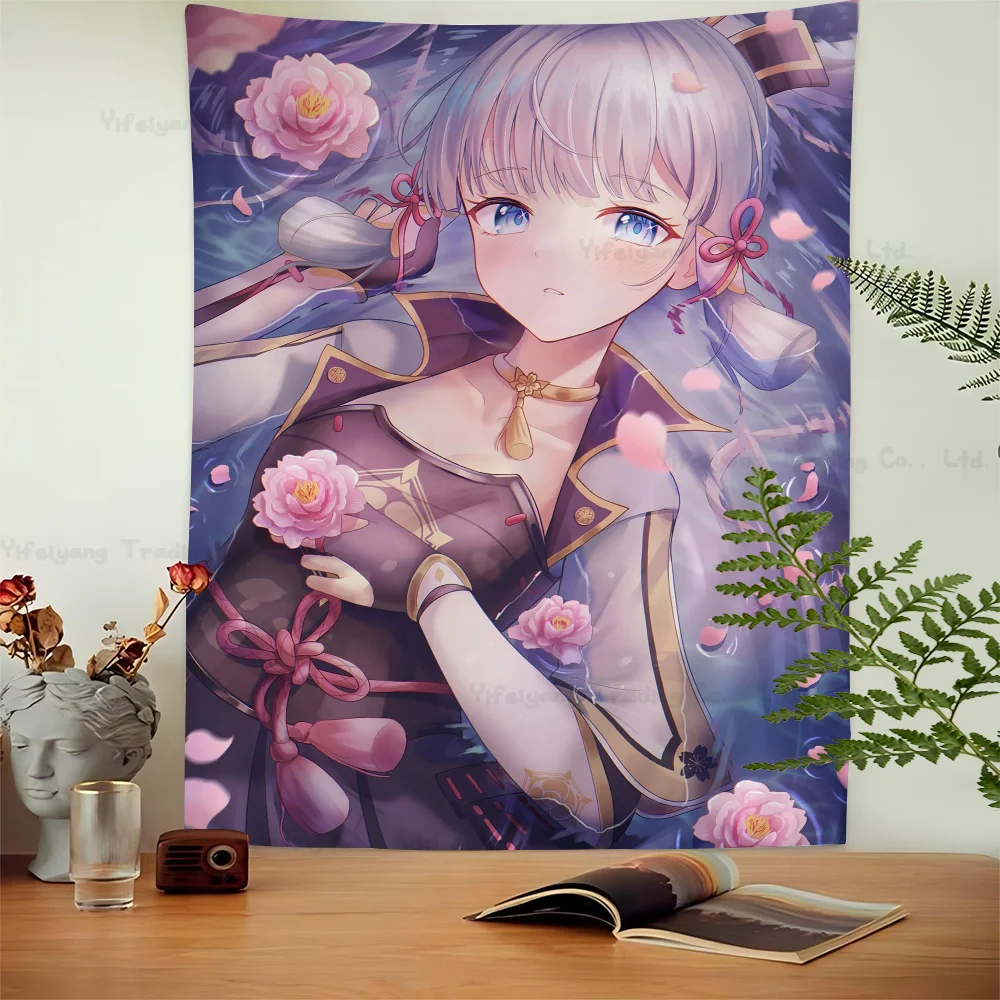 G-Genshin I-Impact Kamisato Ayaka DIY Wall Tapestry Art Science Fiction Room Home Decor Wall Art Decor