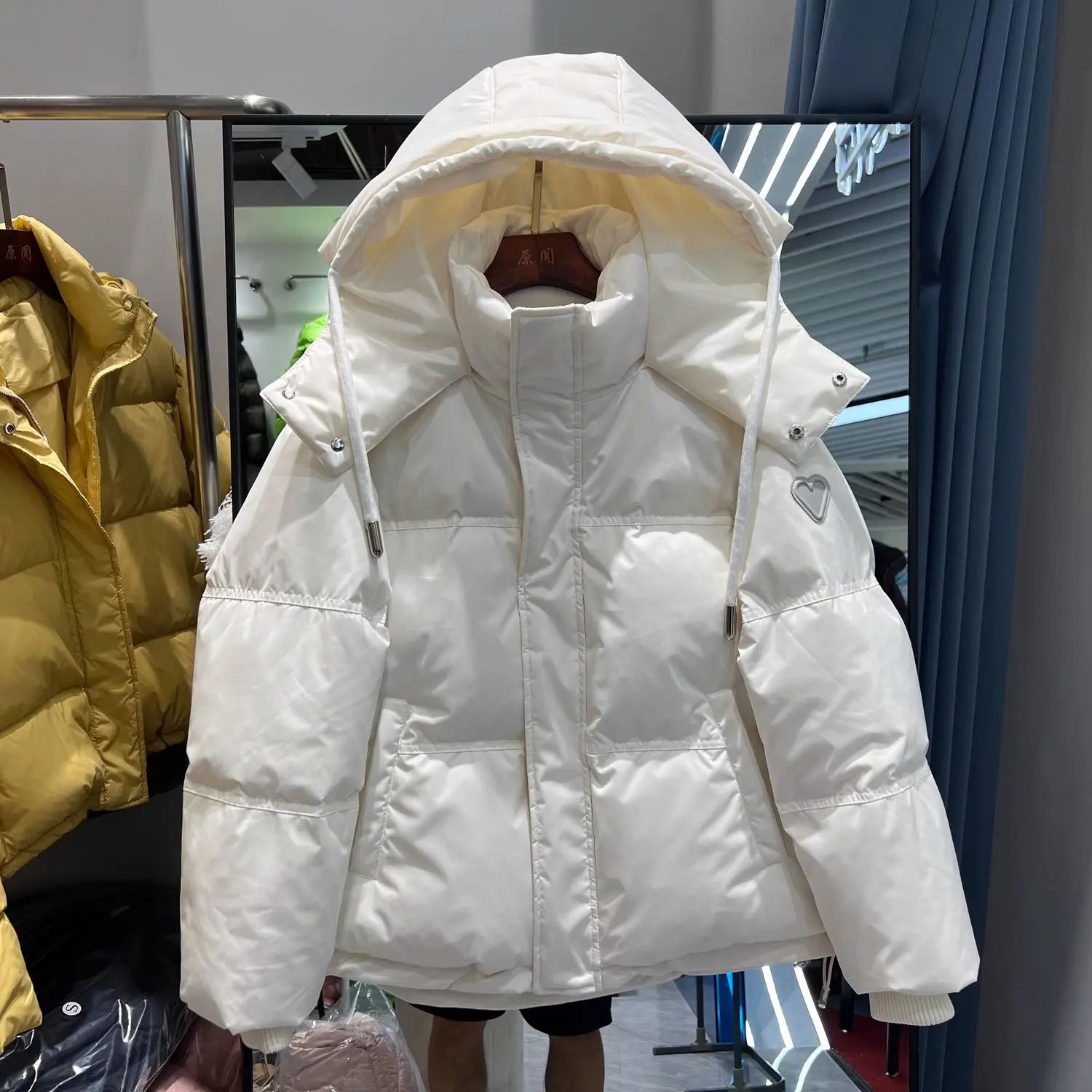 Abrigo de plumón de algodón para niñas, Chaqueta corta holgada, Retro, versión coreana, Y2K, invierno, 2024