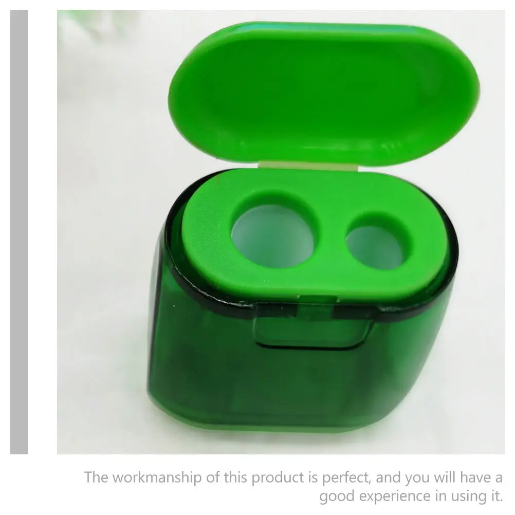 

Набор из 4 ручных точилок для карандашей ярких цветов с двойным отверстием, быстрое и эффективное заточивание, для школьников и студентов