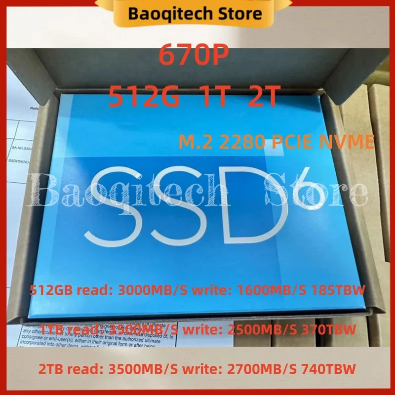 

Original 670P 512GB 1TB 2T Solid State Drive 2280 NVMe M.2 PCIE3.0 for Solidigm Hynix&Intel Desktop SSD Notebook M2 Hard Drive